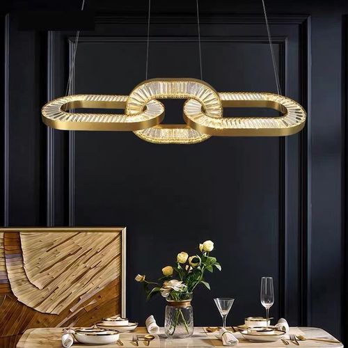 轻奢水晶餐厅吊灯简约吧台酒店公司前台别墅长条餐厅灯设计师的灯