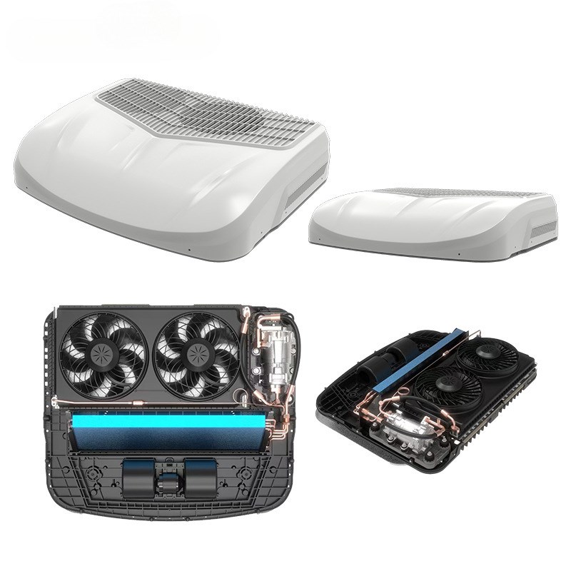 厂家新款双扇分体驻车空调12V24V静音款高制冷量电动卡车汽车房车