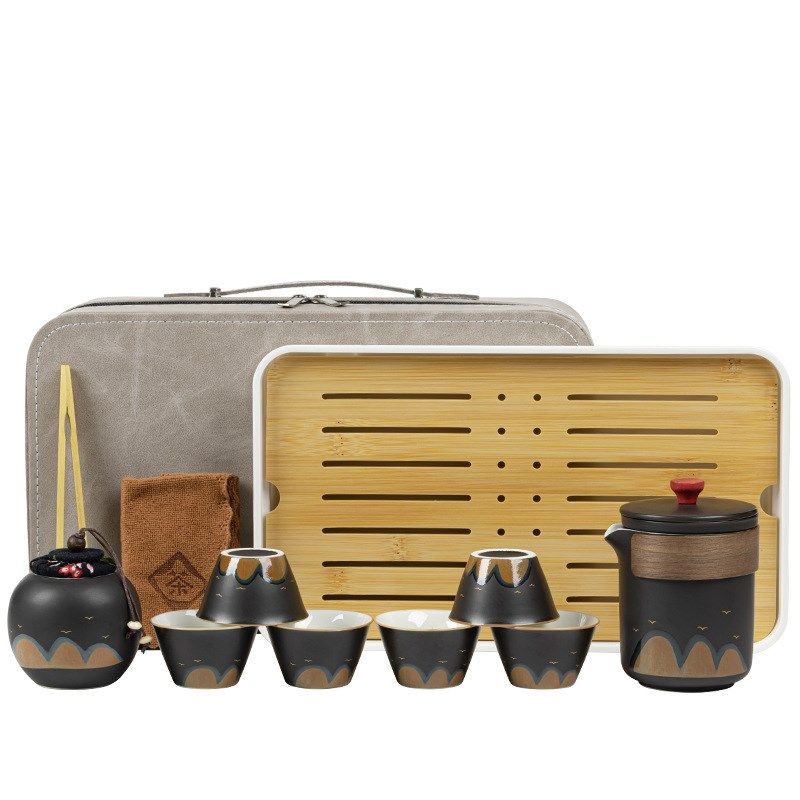 户外车载旅行茶具万里江山套组商务便携茶具套装活动年会节日礼品,餐饮具,整套茶具,淘宝优惠券,粉丝福利购,淘宝优惠卷
