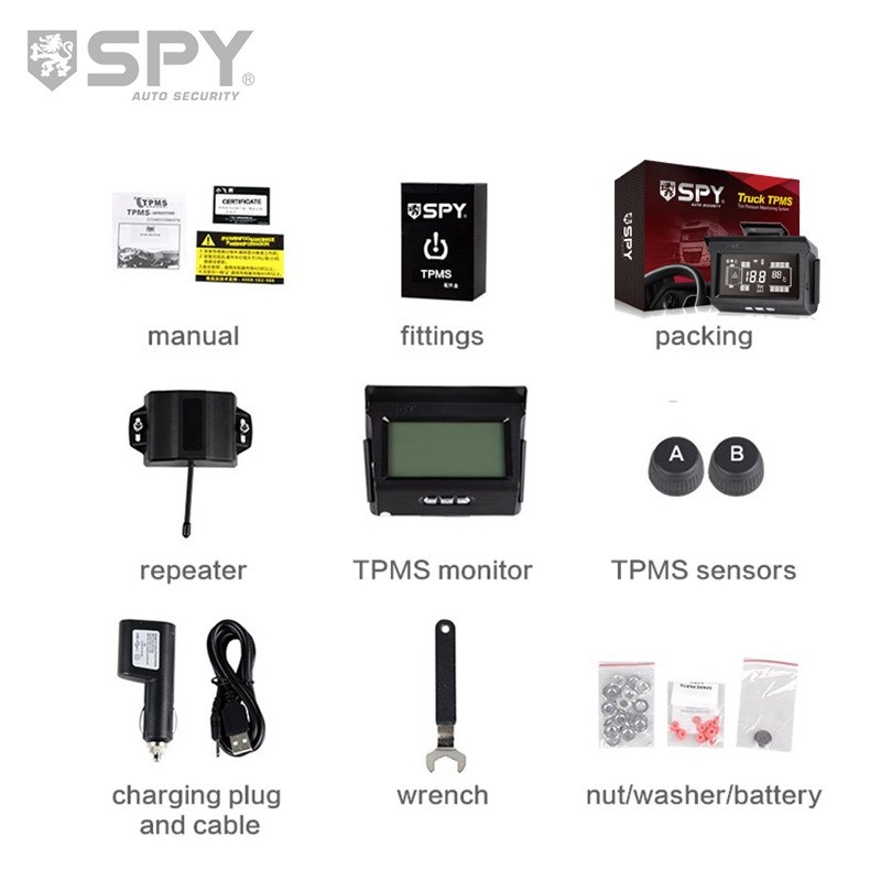 小飞将6-26轮卡车实时胎压监测tpms客车大巴太阳能14Bar气压检测