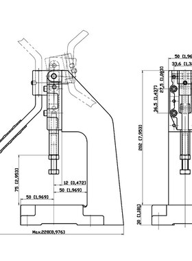 CH-30600PR嘉刚clamptek小冲床CH30600PR夹紧器ch30600pr推拉式