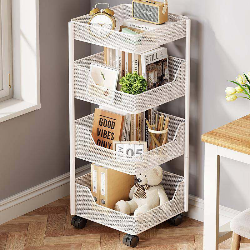 儿童书架家用阅读区绘本架多层玩具收纳置物架子落地移动简易书柜