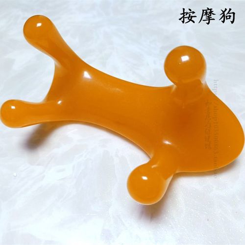 蜜蜡推拿按摩工具 经络刷身体推 肩颈腰背按摩器乌龟形点穴棒全身