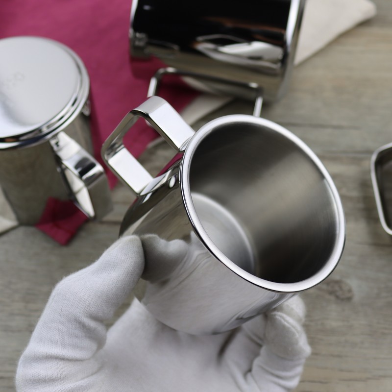 304不锈钢口杯幼儿园儿童宝宝喝水杯子家用双层马克咖啡杯小奶杯