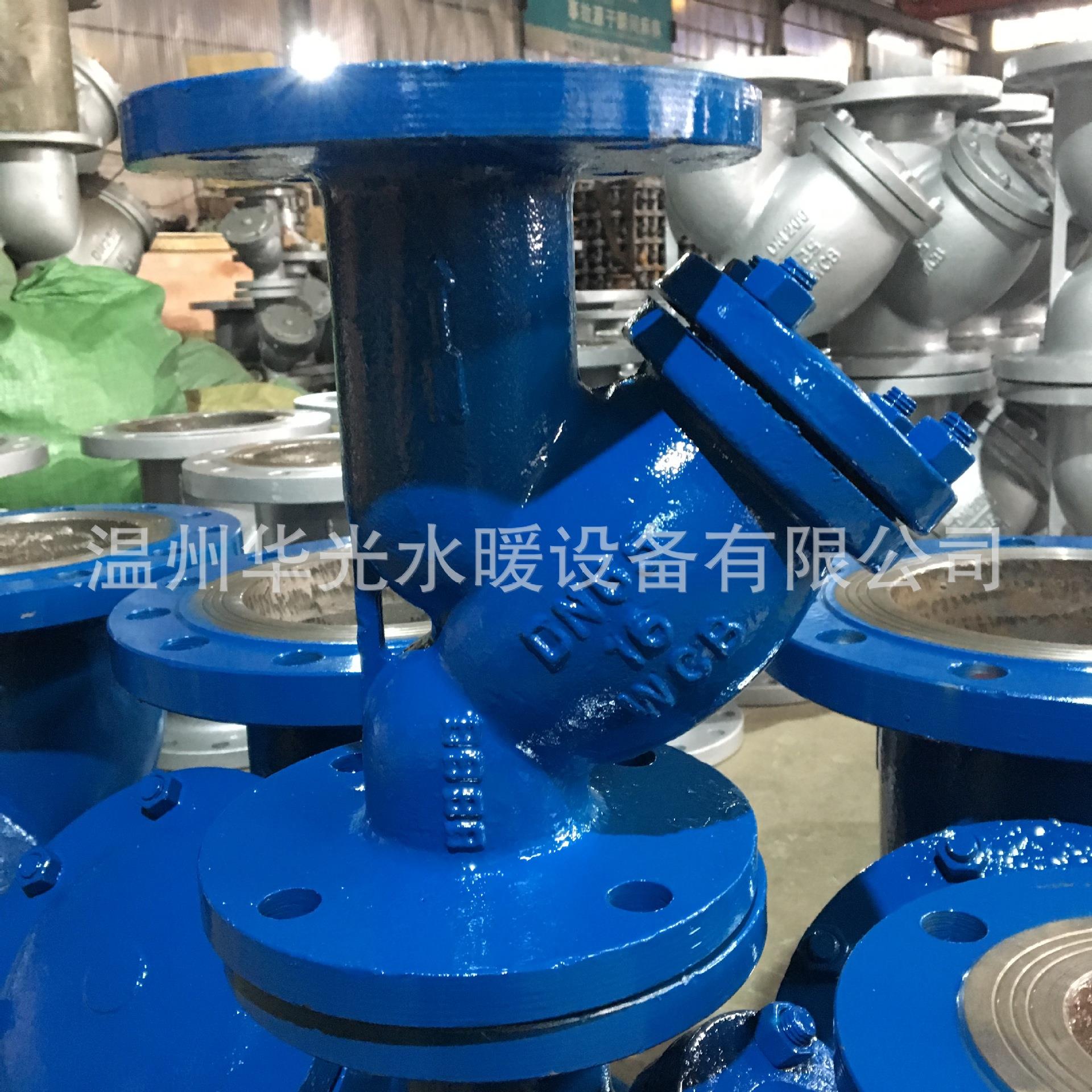 手摇刷式y型过滤器带压力表定制GL41H-16铸铁焊接过滤器DN300