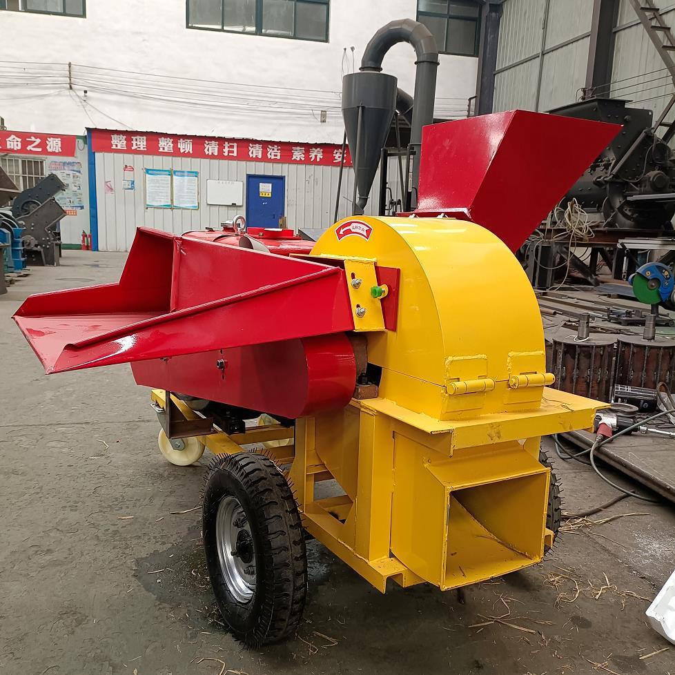 木屑粉碎机 移动式柴油碎枝机现货 树木原木杂枝食用菌棒粉