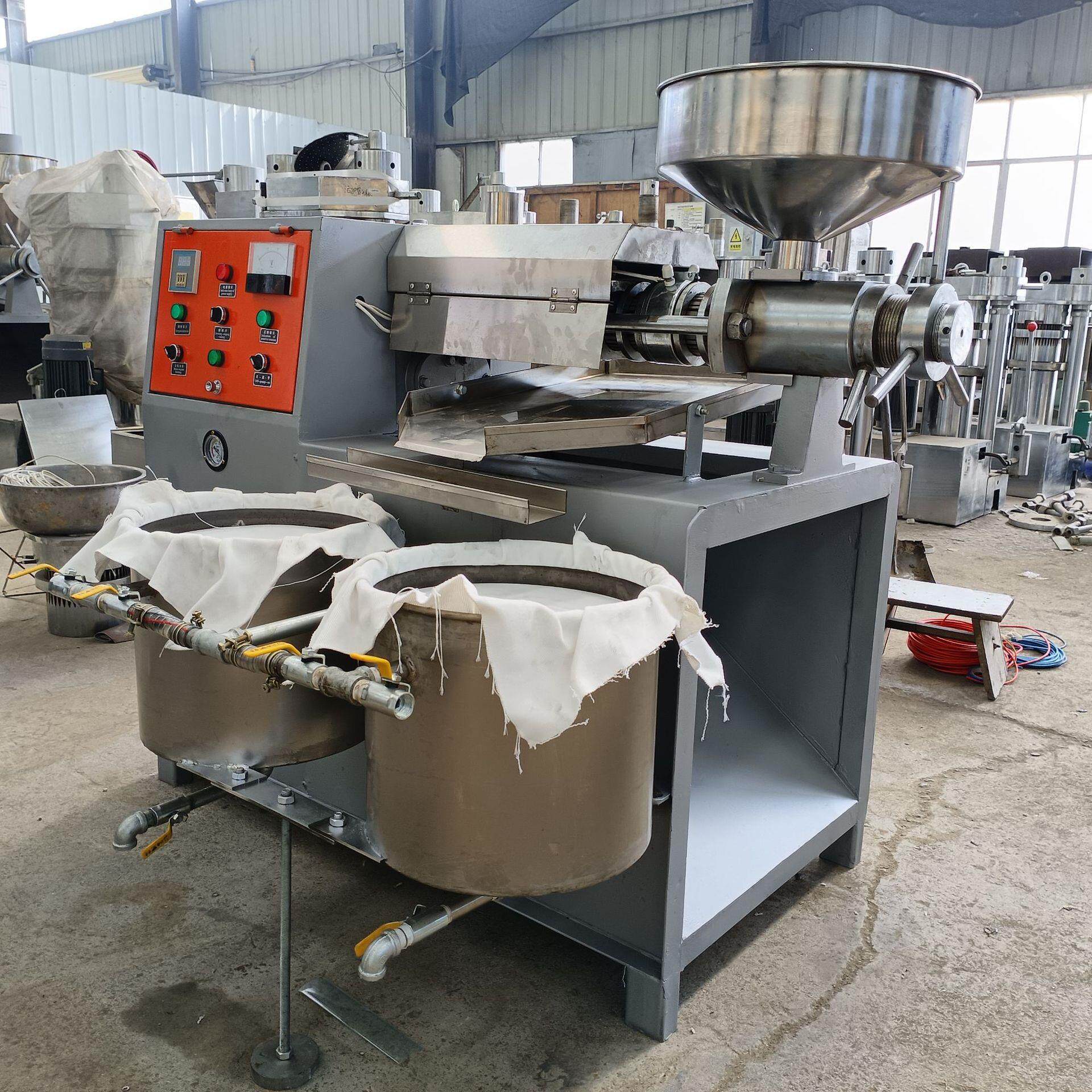 全自动榨油机螺旋榨油机榨油机商用中型榨油机油坊设备卧式榨油