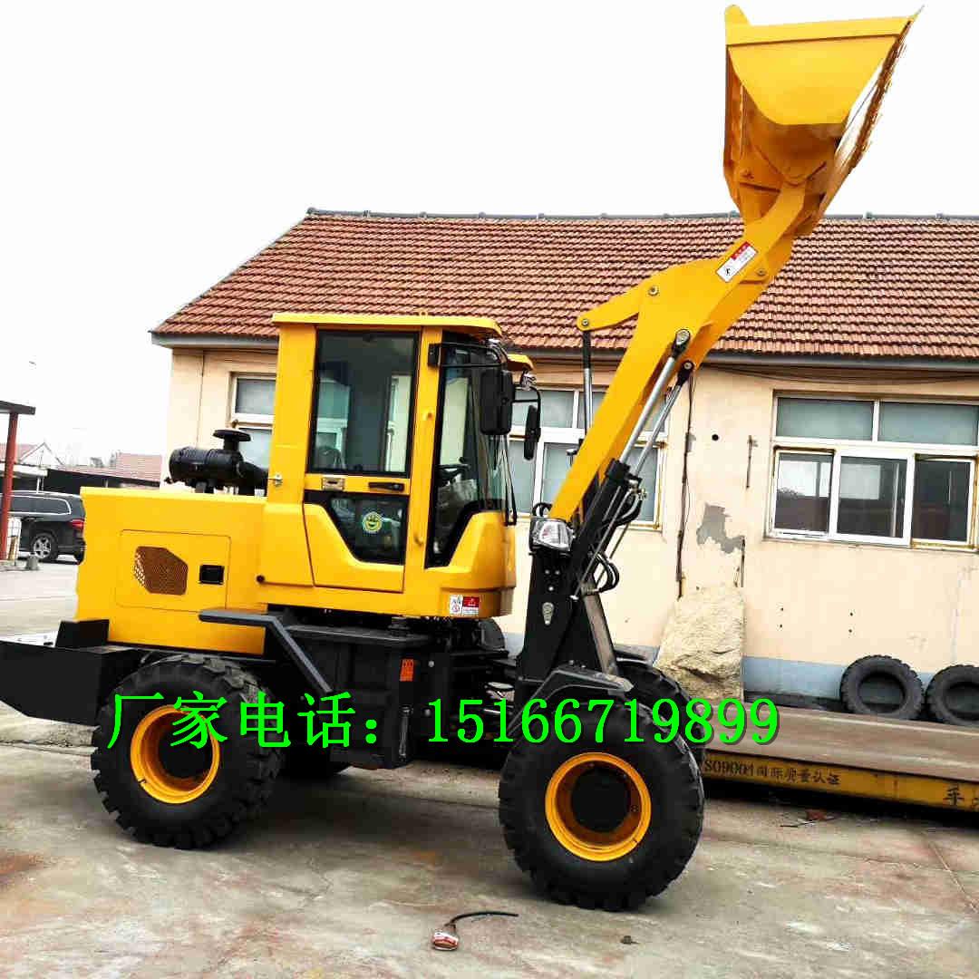 JZZX-910四驱小型农用铲车液压轮式推土升降铲车养殖场电动装载机