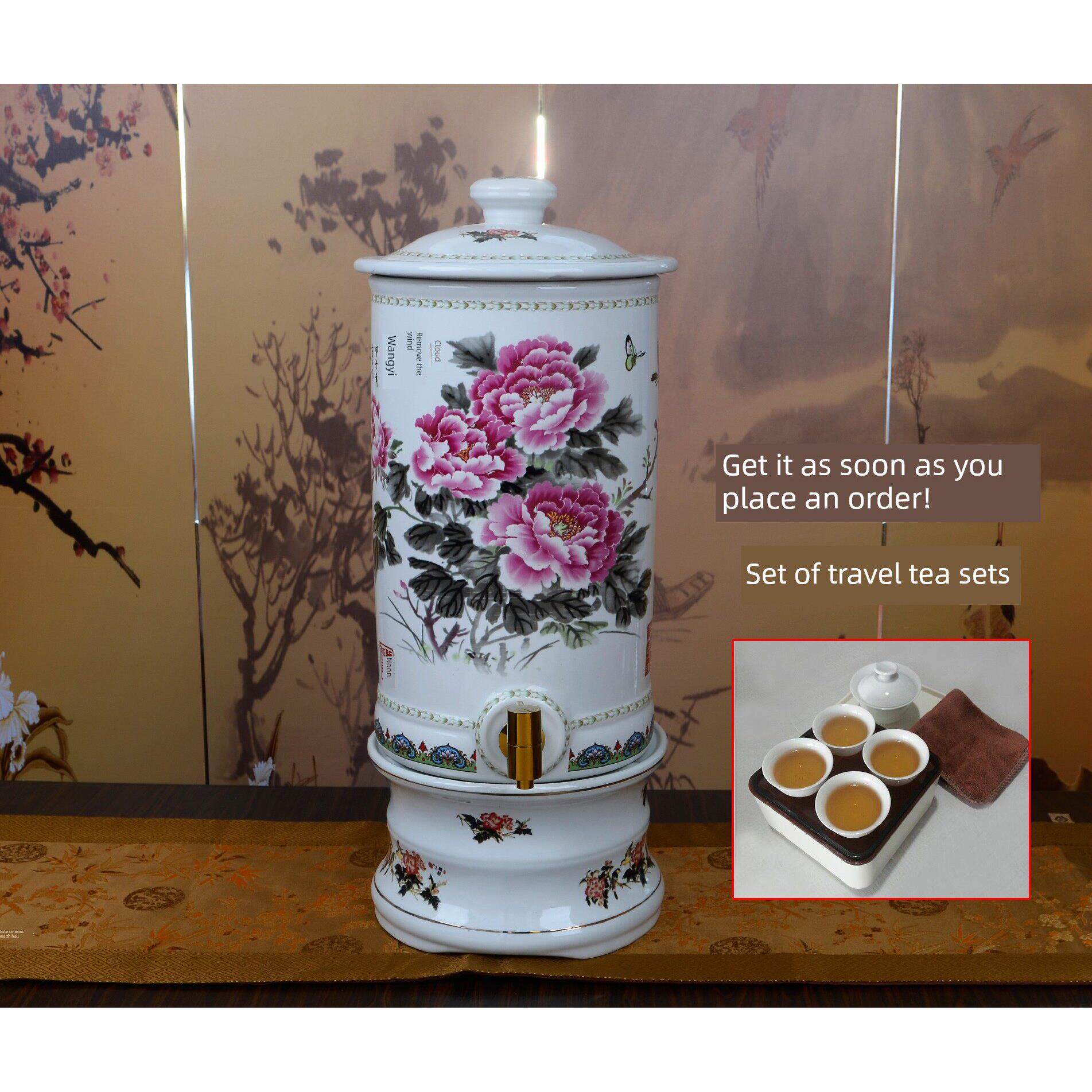 特惠陶瓷过滤器净水罐储水箱家用大小带滤芯的铜水龙头自来水储存