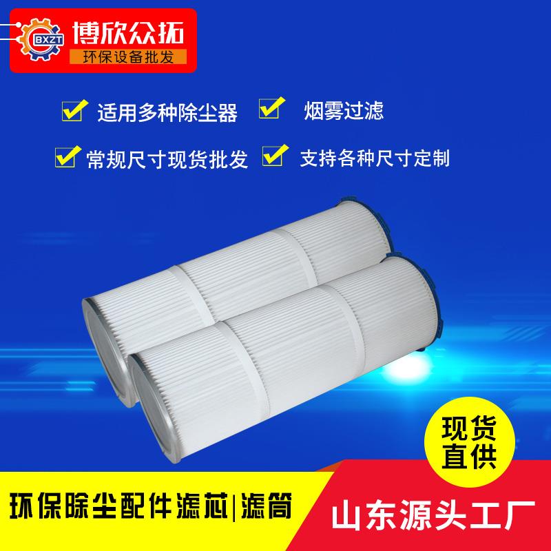 除尘滤芯滤筒粉尘工业废气过滤滤筒 打磨柜抛丸机覆膜除尘器滤芯