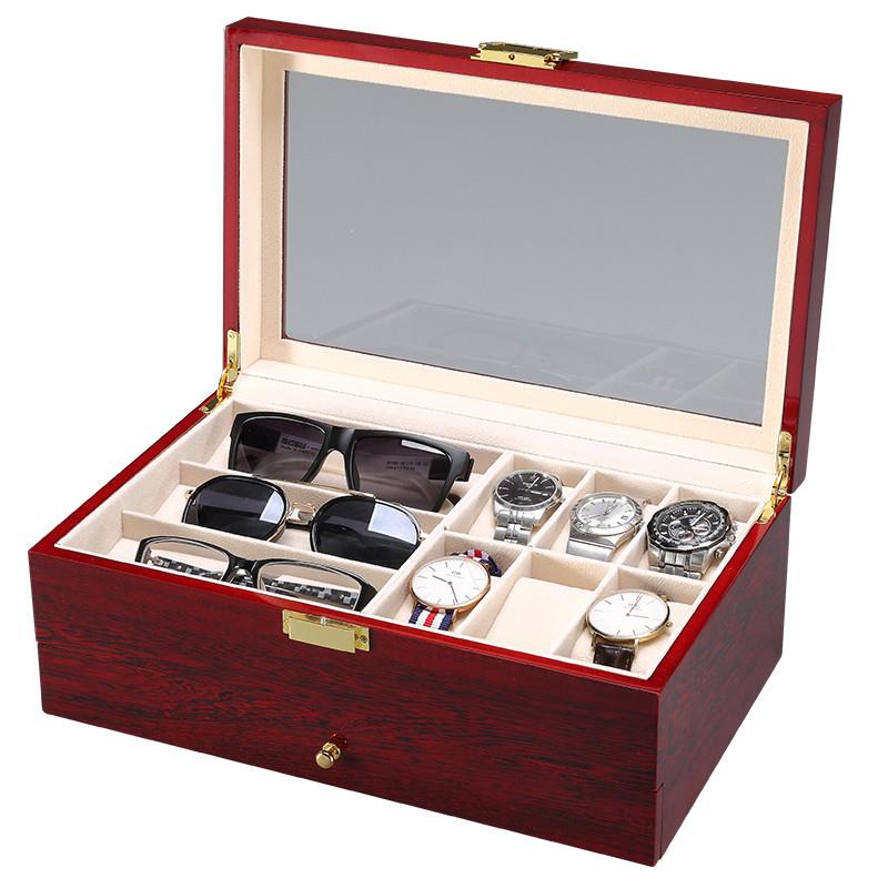 多功能木质首饰盒公主欧式韩国首饰收纳盒手表盒饰品展示盒