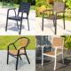 莫家户外单椅室外塑木桌椅大排档餐椅防水防晒凳子休闲 椅子可堆