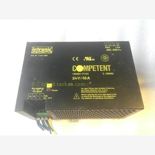 拆机二手 INTRONIC COMPETENT 三相380V输入 24V40A 电源 2080083