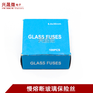 慢断延时玻璃保险丝管5x20mm带锡球6 10A250V 30熔断器T1a