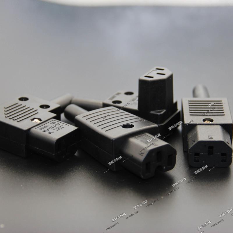 RL-2231 JR-2233交流插头JEC RLEIL电脑三针孔母插公头弯头港瑞鑫