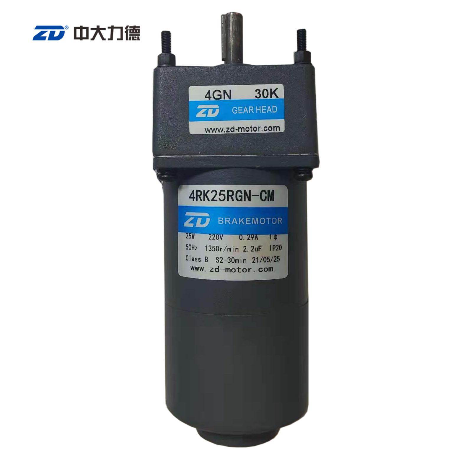 ZD中大单相220V电压25W调速刹车电机马达4RK25RGN-CM/4GN30K