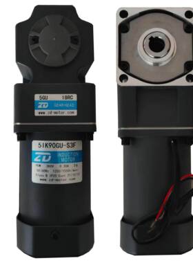 ZD中大90W中空直角减速电机马达三相380V 5IK90GU-S3F/5GU18RC