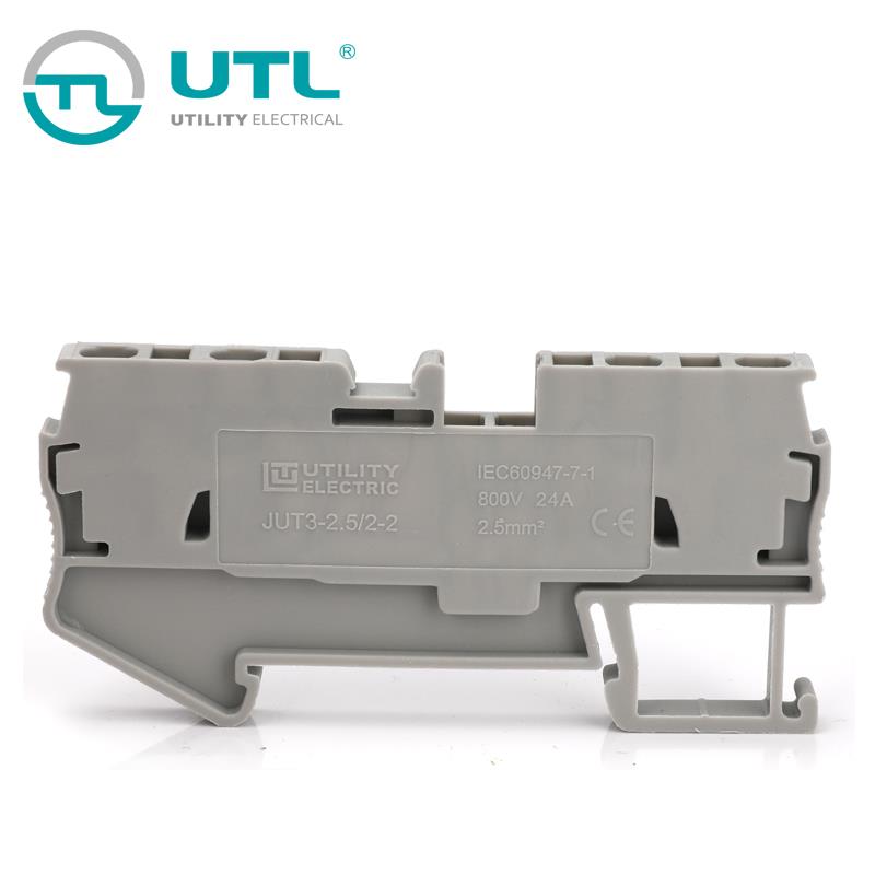 尤提乐 JUT3-2.5/2-2 二进二出 导轨弹簧端子 替代菲尼克斯端子