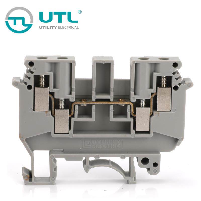 尤提乐JUT1-4/2-2接线端子 二进二出导轨式接线端子