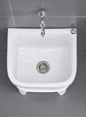 拖把下池阳台小VUV号陶瓷拖布池特价墩布池家用卫生间方动形自洗