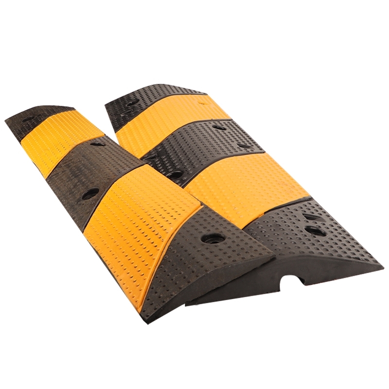 减速带减速垄自行车机动车橡塑减速带黄色全挡水减非小型地面优质