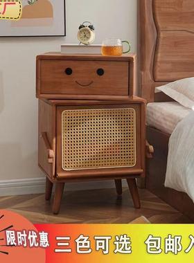 设计款边柜北欧机器人客厅沙边柜卡通编柜藤置物77596柜储物柜床