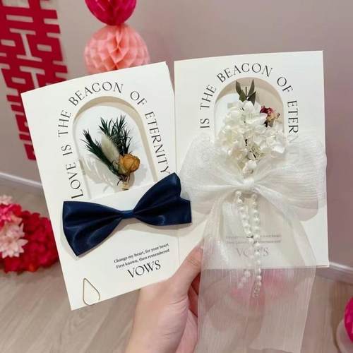 宣结婚新AL102108人誓致辞本片森系誓词本新新娘誓卡言卡婚礼郎演