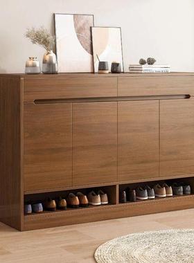 鞋柜家用门口2023新超薄款UDC木色走大容量玄关柜实多廊层省客厅