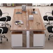 公公办位家具6人位职员桌屏风WX BG024隔断办桌钢架4人八人位员工