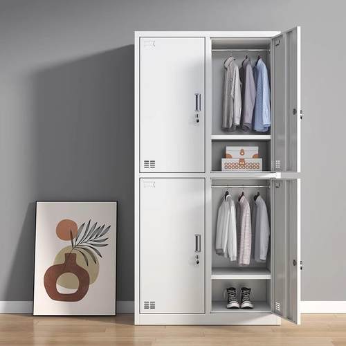 钢制员工门更衣更衣柜四宿舍皮储物柜带锁工厂鞋铁柜浴室六柜门换