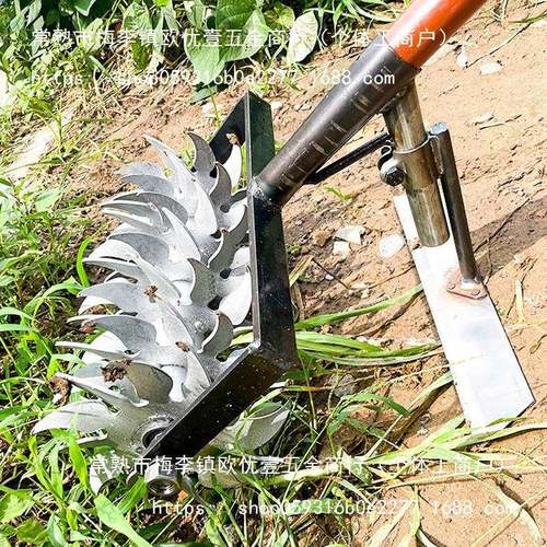 多功能除土草人工松锄翻土工具旋风轮草锄无品牌/头耘农用锰钢锄