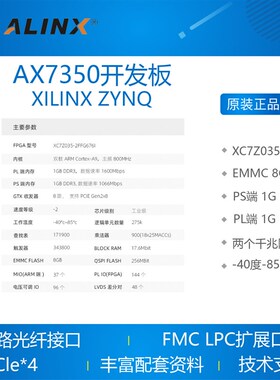 AX7350 ALINX XILINX FPGA 黑金 ZYNQ 开发板 ARM 7035 FMC