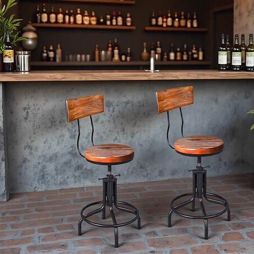 民厅宿咖啡升吧凳创意酒吧休椅子复古TQK工业闲风铁艺降实木吧台