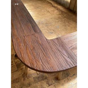 老木客厅餐厅吧台茶几桌桌子面板板台榆面免漆面实木ROW餐桌板面