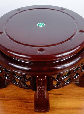 仿实木落地花架阳台客厅旁电视柜单仿古置个FS736041物架绿塑料萝