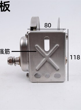 304不锈钢手摇绞盘 自刹车手动绞车手摇卷扬机牵引机800磅LBS
