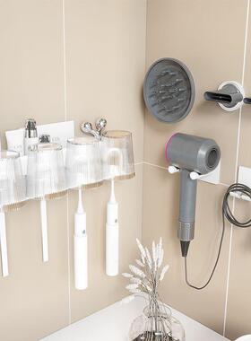 太空铝吹打风机架免孔简易卫45392间风风筒挂架浴室一体挂墙电吹