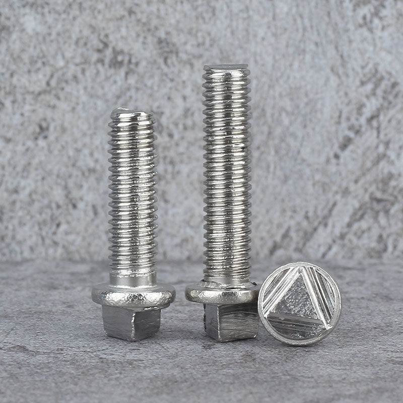 304不锈钢三角防盗螺丝路灯电箱机箱护栏螺栓M6M8M10*x20x25-40mm