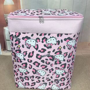 加厚帆布收纳箱双拉链带盖钢圈防潮被子衣服收纳袋整理可折叠搬家