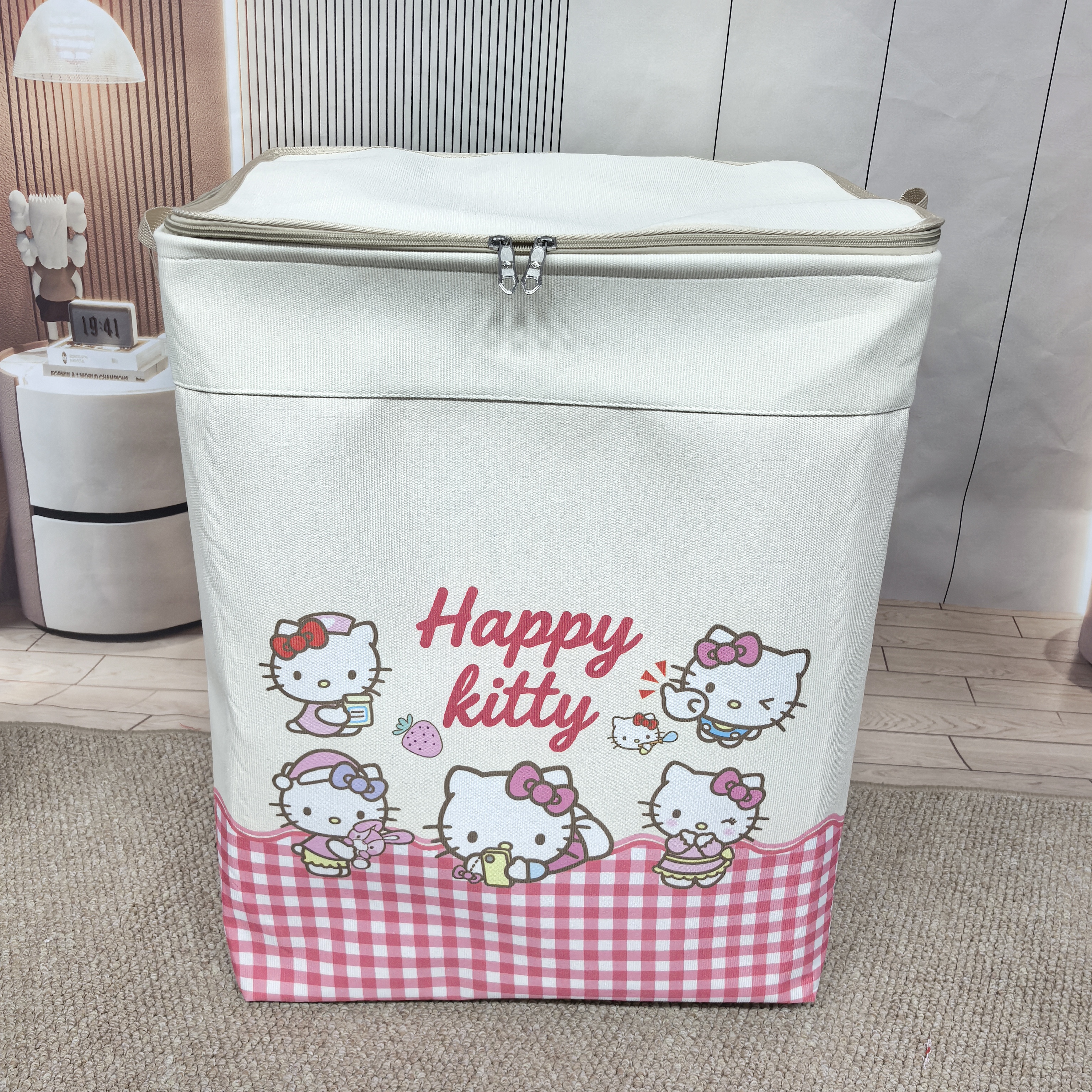 120升猫咪款防水折叠收纳箱