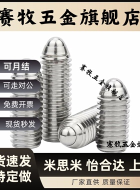 球头柱塞 BSM3/4/5/6/8/10/12/16 不锈钢型 内六角定位珠螺纹柱塞