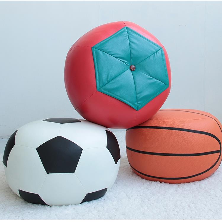 皮凳子圆凳现代实木穿鞋凳沙发凳小皮墩茶几简约家用小矮凳换鞋素