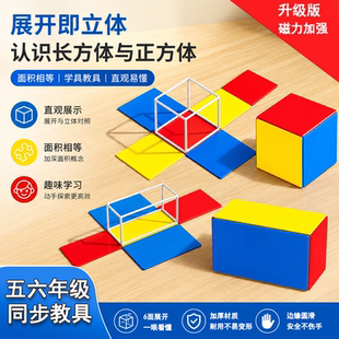 正方体长方体框架模型教具普通特殊长方体磁性五六年级可拆卸拼搭立方体圆柱圆锥几何模型学具小学数学表面积