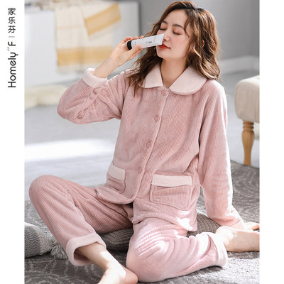 睡衣女士秋冬季冬天冬款