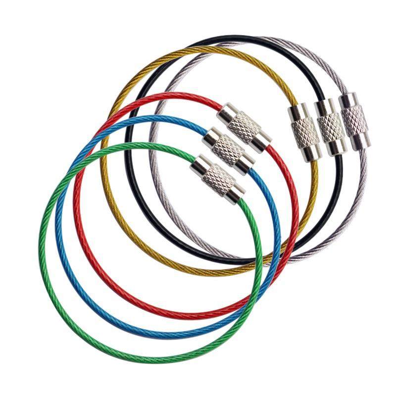 现货彩色包胶钢丝绳钥匙扣钥匙圈不锈钢钥匙扣包胶钢丝圈钢丝锁扣,文具电教/文化用品/商务用品,教学标本/模型,淘宝优惠券,粉丝福利购,淘宝优惠卷