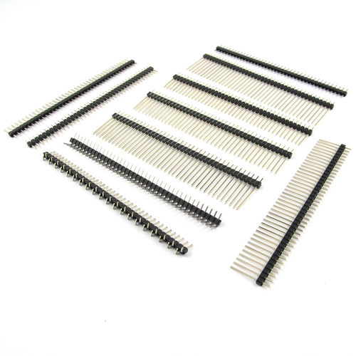 单排针 2.54MM 1*40P 贴片弯针加长针 8.5/13/15/17/19/21/25MM