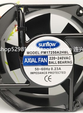 全新sunflow FM15050/17250A2HSL/HBL 220V交流机柜轴流风扇20060