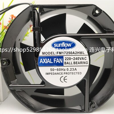 全新sunflow FM15050/17250A2HSL/HBL 220V交流机柜轴流风扇20060