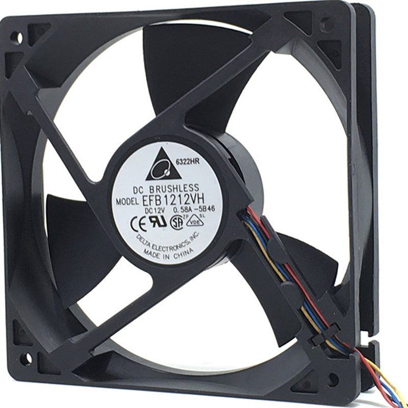 原装台达 EFB1212VH 12V 0.58A 12CM 12025 4线 PWM温控 机箱风扇