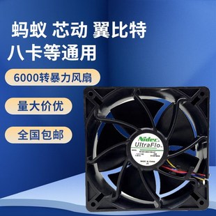 尼得科Nidec 12V1.65AS9翼比特前后通用暴力散热风扇 12038